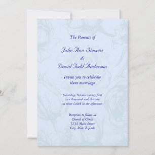 Vintage Flower Wedding Invitation