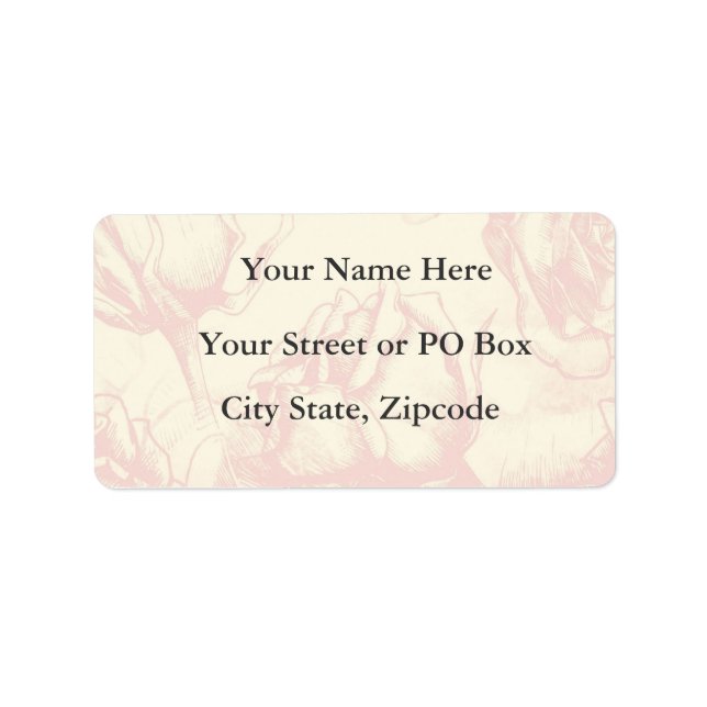 Vintage Flower Wedding Label (Front)