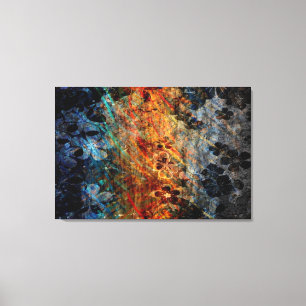 Vintage Flower Wood Art Canvas Print
