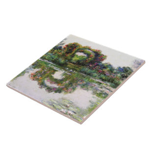 Vintage Flowering Arches Giverny Claude Monet Post Tile