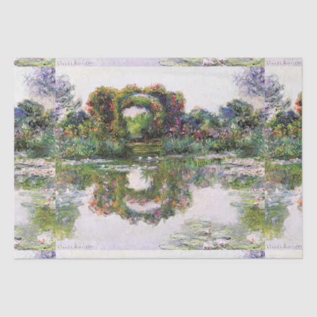 Vintage Flowering Arches Giverny Claude Monet Tissue Paper (Front)