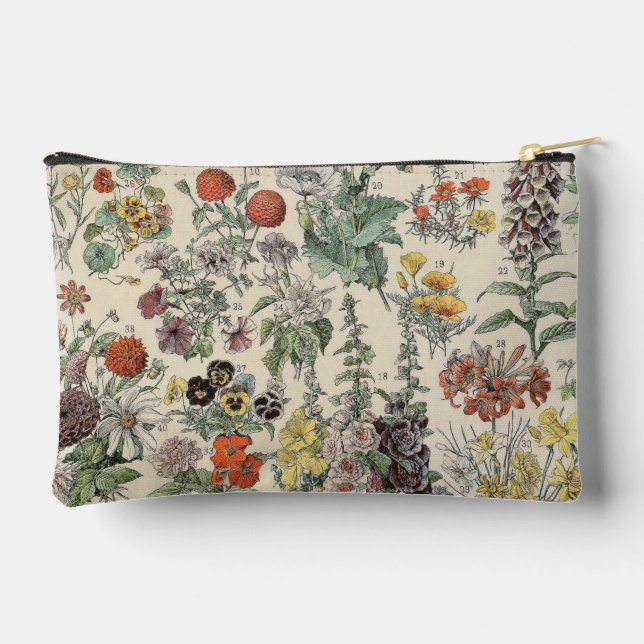 Vintage Flowers Accessory Pouch (Back)
