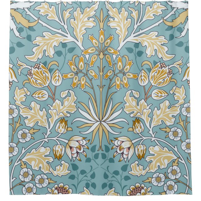 Vintage flowers and foliage seamless pattern on li (Front)