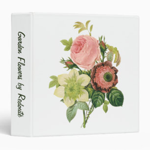 Vintage Flowers, Anemone Roses Clematis by Redoute Binder