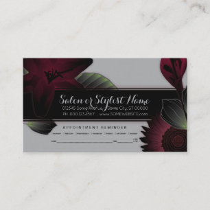 vintage flowers appointment reminder card