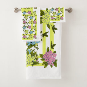 Vintage Flowers  Bath Towel Set
