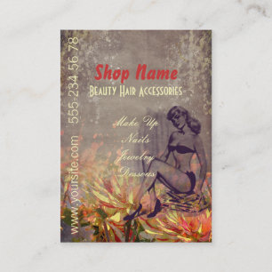 Vintage Flowers - Business Card