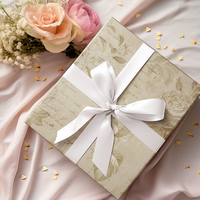 Vintage Flowers Christmas Wrapping Paper (Vintage Flowers Christmas Wrapping Paper
)