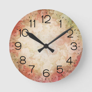Vintage Flowers Clock