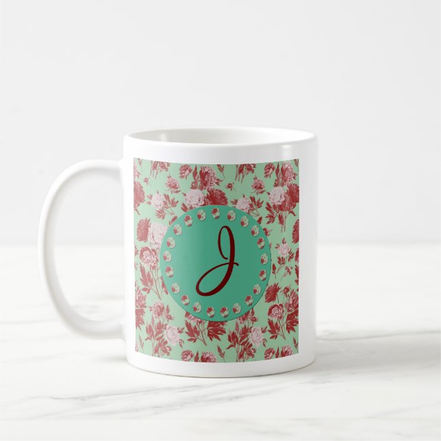 Vintage Flowers Coffee Mug (Left)