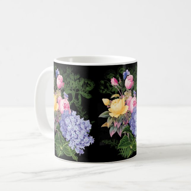 Vintage Flowers Coffee Mug (Front Left)