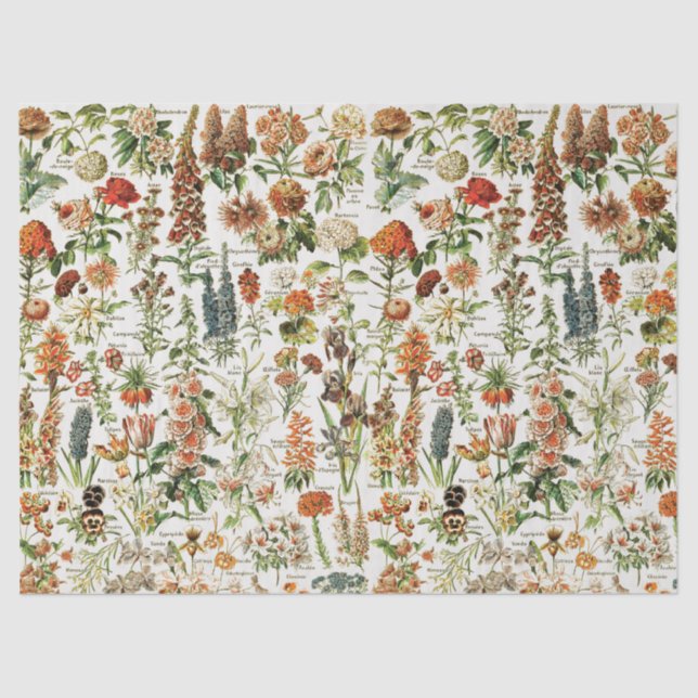 Vintage Flowers Collage Decoupage  Tissue Paper (Front)