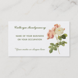 Vintage Flowers custom business cards