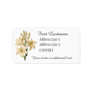 Vintage Flowers custom labels 1