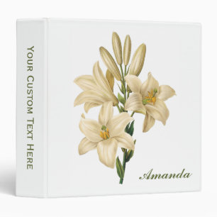 Vintage Flowers custom monogram binders