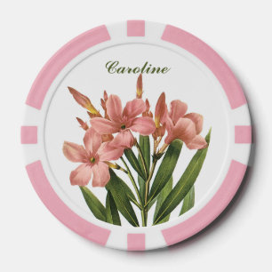 Vintage Flowers custom monogram poker chips 3