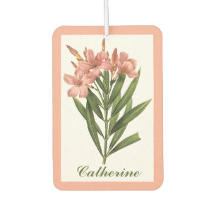 Vintage Flowers custom name air freshner 3 Car Air Freshener