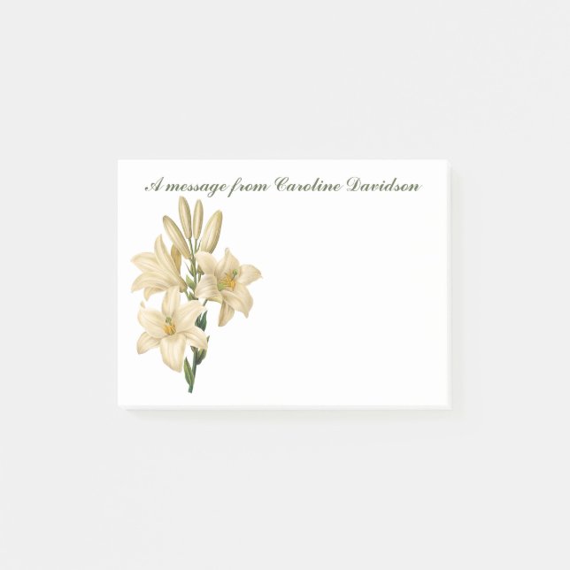 Vintage Flowers custom Post-It notes 1 (Front)