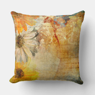 Vintage Flowers Decor Pillow