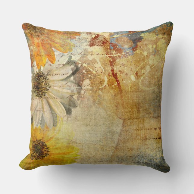 Vintage Flowers Decor Pillow (Front)