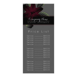 vintage flowers elegance rack card