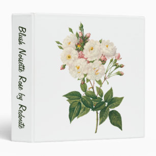 Vintage Flowers Floral Blush Noisette Rose Redoute Binder