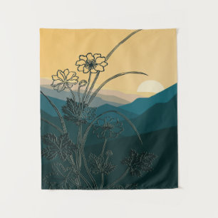 Vintage Flowers Floral Plants Nature Botany Art Tapestry