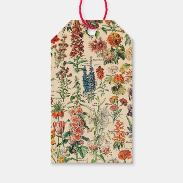 Vintage Flowers Gift Tags (Front)
