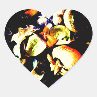 Vintage Flowers Heart Sticker