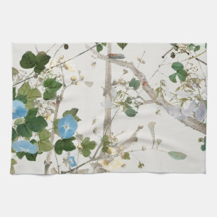 Vintage Flowers Illustration Kitchen Towel