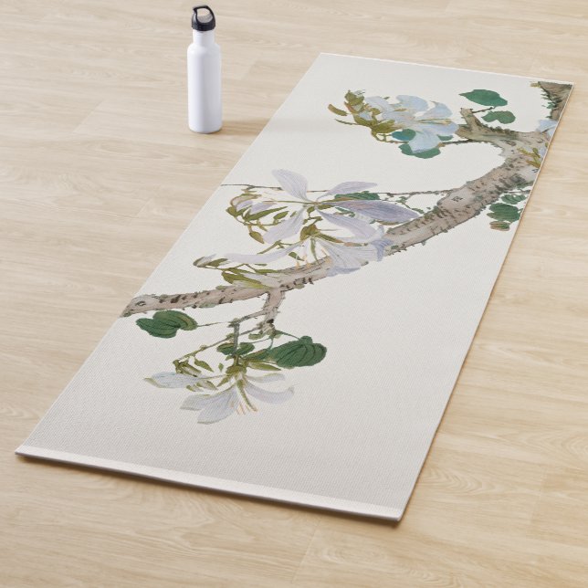 Vintage Flowers Illustration Yoga Mat (In Situ)