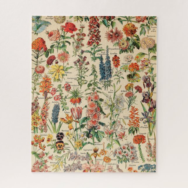 Vintage Flowers Jigsaw Puzzle (Vertical)