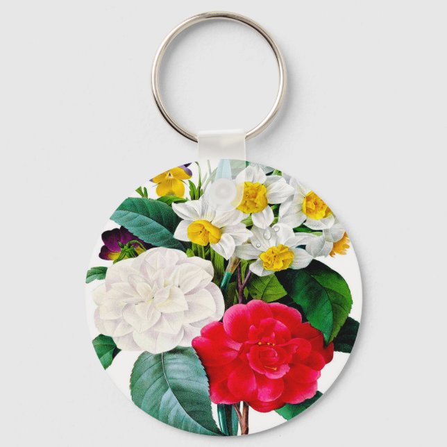 Vintage Flowers Keychain (Front)