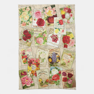 Vintage Flowers Kitchen Towels