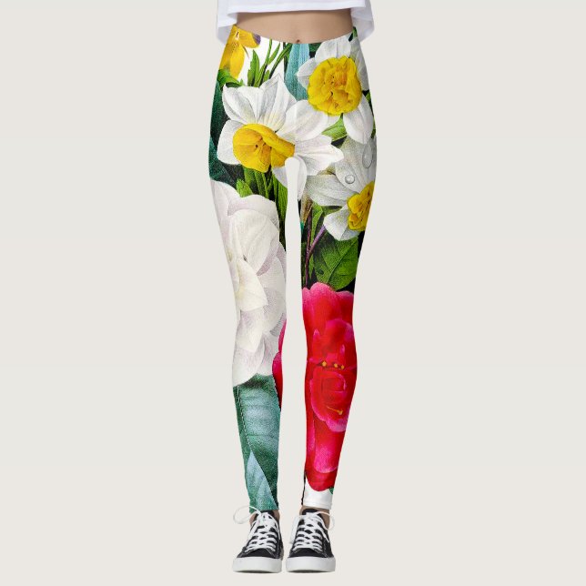 Vintage Flowers Leggings (Front)