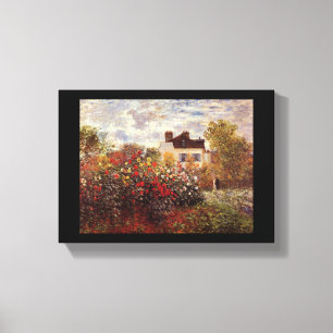 vintage flowers monet garden in argenteuil sun canvas print