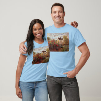 vintage flowers monet-s-garden-in-argenteuil-sun T-Shirt