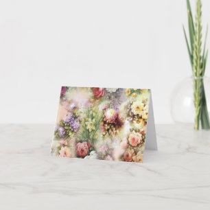 Vintage Flowers Note Card