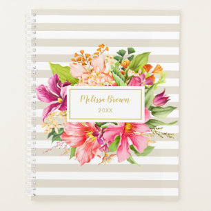 Vintage Flowers Pink Pastel Chic Elegant Planner