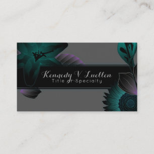 vintage flowers referral program card