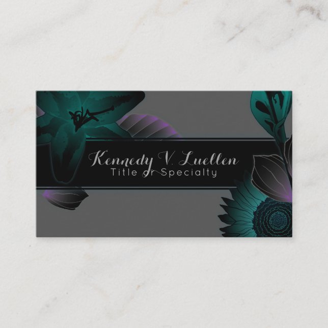 vintage flowers referral program card (Front)
