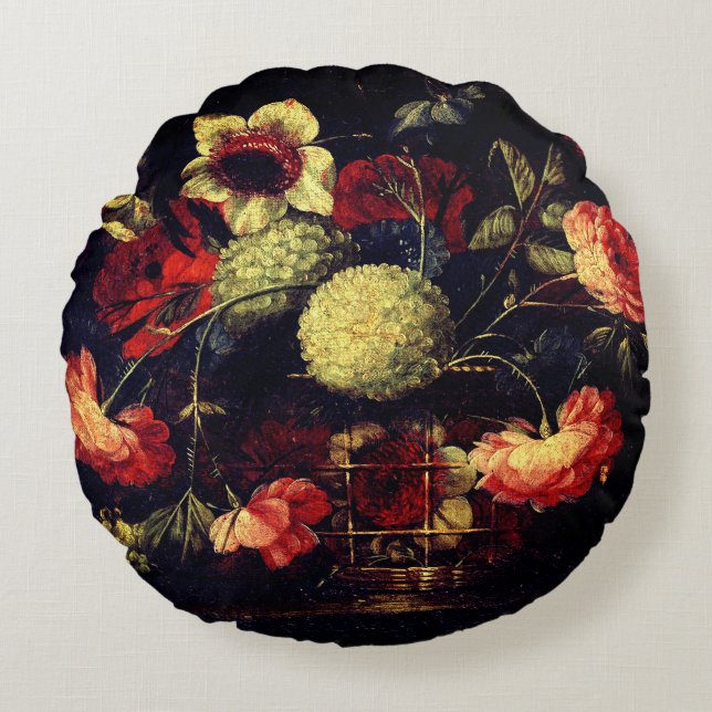 Vintage Flowers  Round Pillow (Front)