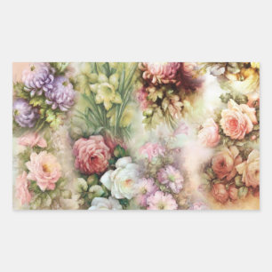 Vintage Flowers Sticker