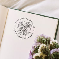 Vintage Flowers This Book Belongs To Library Book