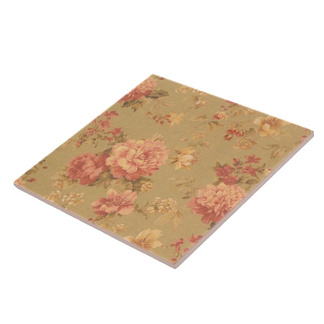 Vintage Flowers Tile (Side)