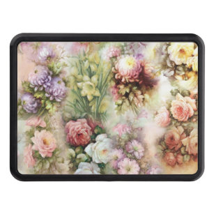 Vintage Flowers Trailer Hitch Cover
