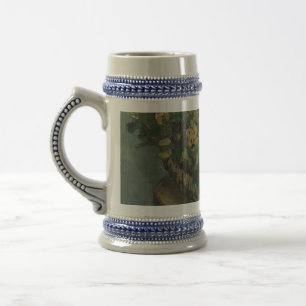 Vintage Flowers Van Gogh Basket of Pansies Beer Stein