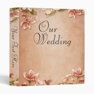 Vintage Flowers Wedding Photo Album Binder