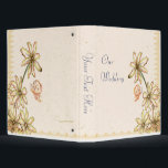 Vintage Flowers Wedding Photo Album Binder<br><div class="desc">Elegant vintage antique wedding photo album design featuring pastel flowers and butterfly illustrations across the bottom and a decorative border and embelishment across the top. Soft antique white coloured background with a faux texture applied for a classic, vintage old paper look. This design also comes on many other ready to...</div>