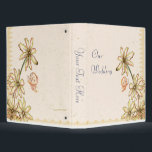 Vintage Flowers Wedding Photo Album Binder<br><div class="desc">Elegant vintage antique wedding photo album design featuring pastel flowers and butterfly illustrations across the bottom and a decorative border and embelishment across the top. Soft antique white coloured background with a faux texture applied for a classic, vintage old paper look. This design also comes on many other ready to...</div>
